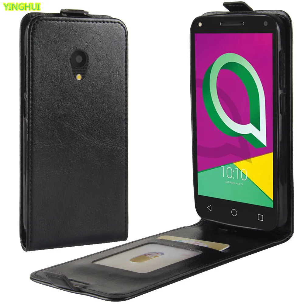 Чехол для Alcatel U5 3G роскошный кожаный Вертикальный флип-кошелек сумка телефона
