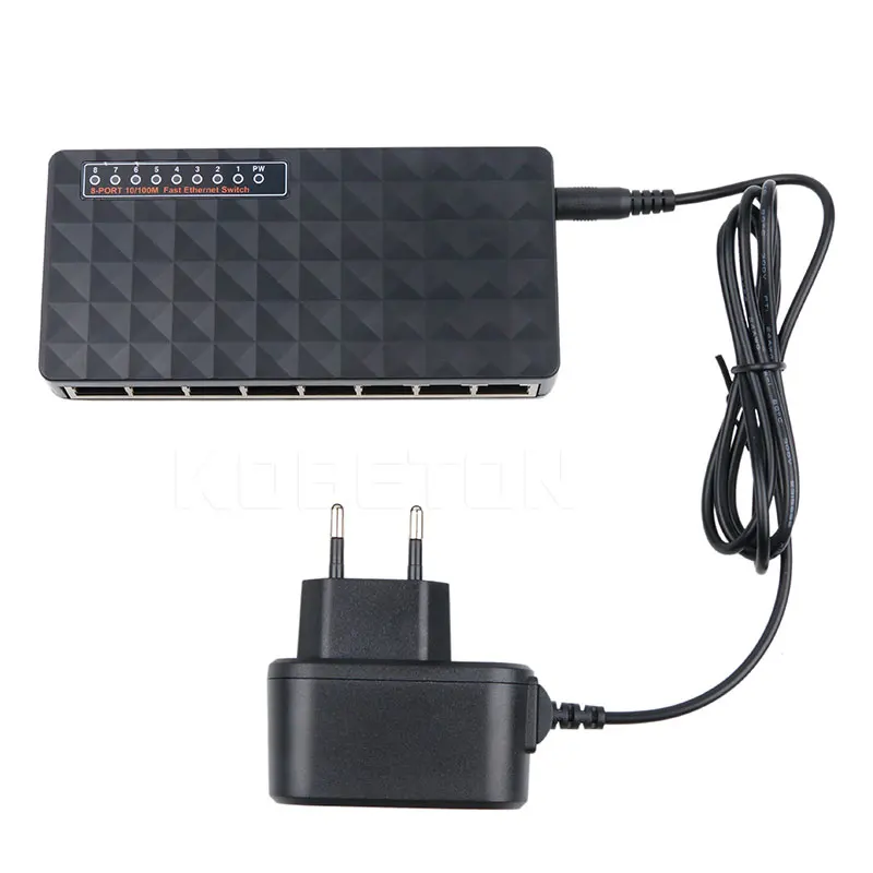 Сетевой коммутатор Nway 8 портов 10/100 Мбит/с быстрый Ethernet RJ45 Lan Hub MDI