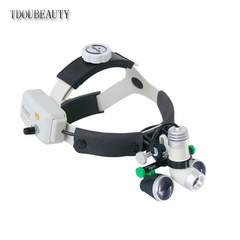 Galileo Dental Binocular Loupes 3.5X 420mm +KD-202A-7 3w wireless LED ENT/surgical/6 hours work time Completely waterproof