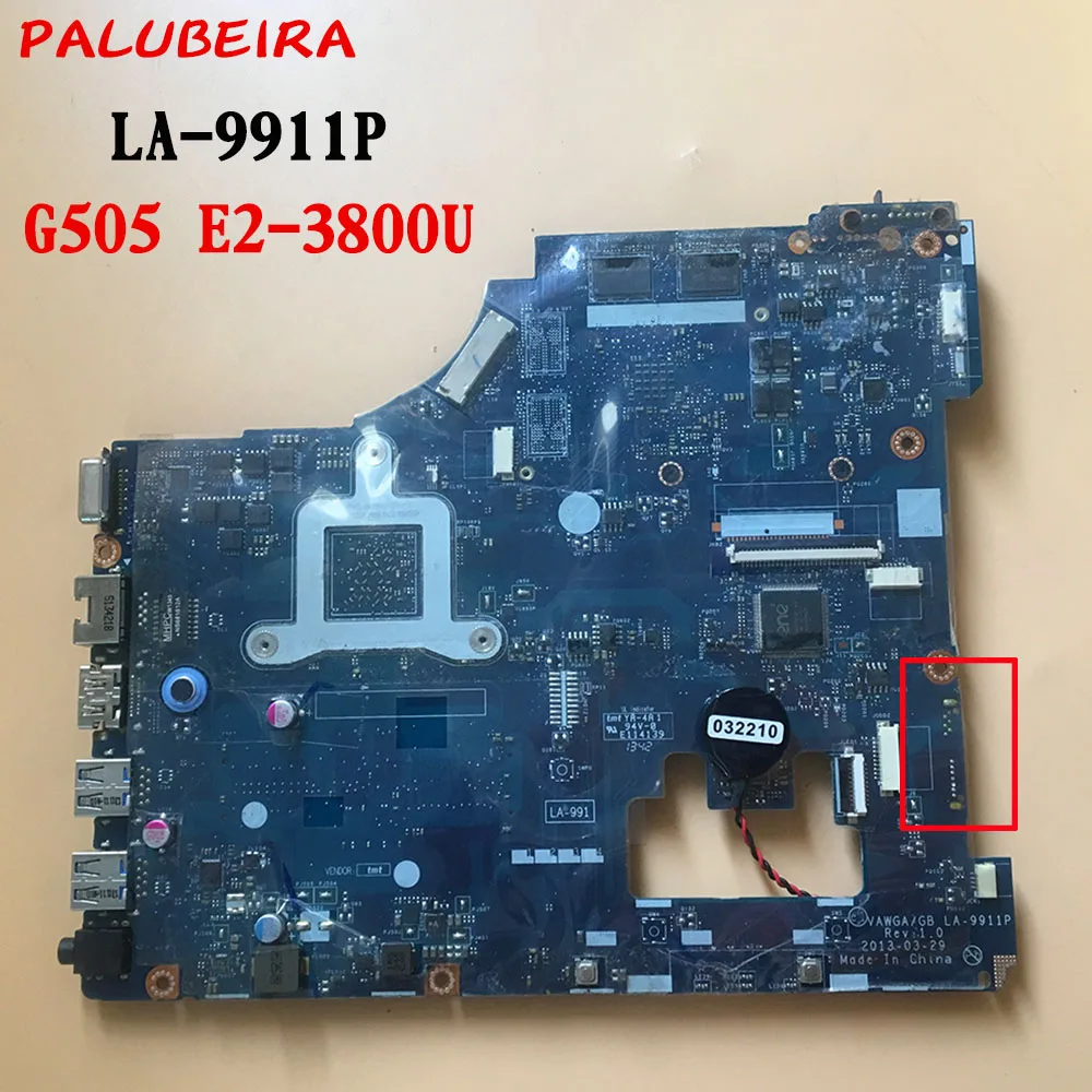 Материнская плата для ноутбука Lenovo G505 модель VAWGA/GB LA 9911P с процессором E1 или