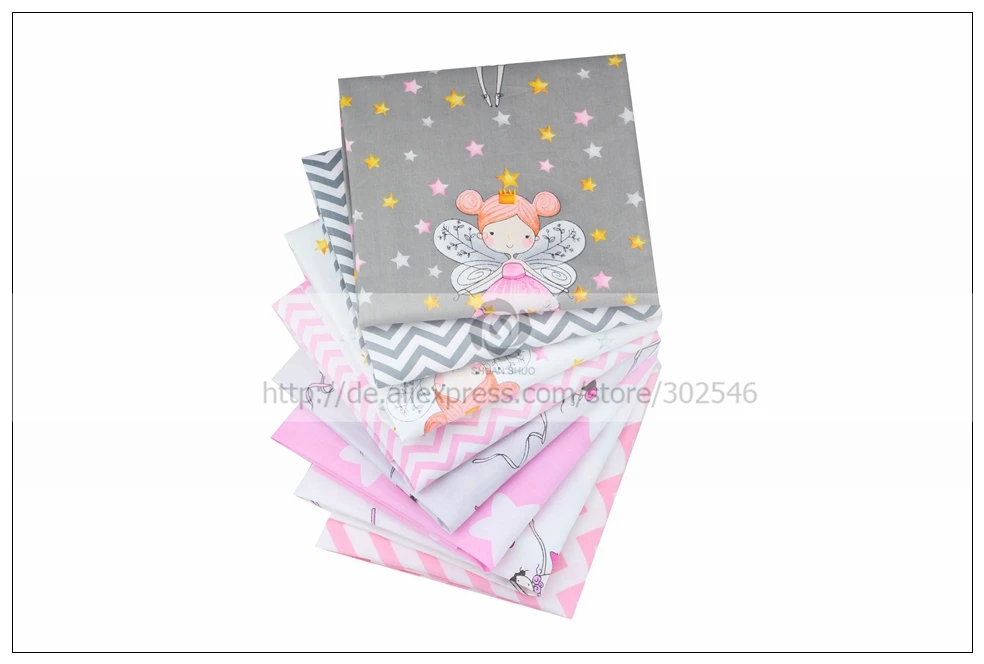 Shuangshuo Cut Cartoon Cotton Tissus Fabric Patchwork Fabric Fat Quarter Bundles Fabric For Sewing Doll Cloths 40*50cm 8pcs/lot