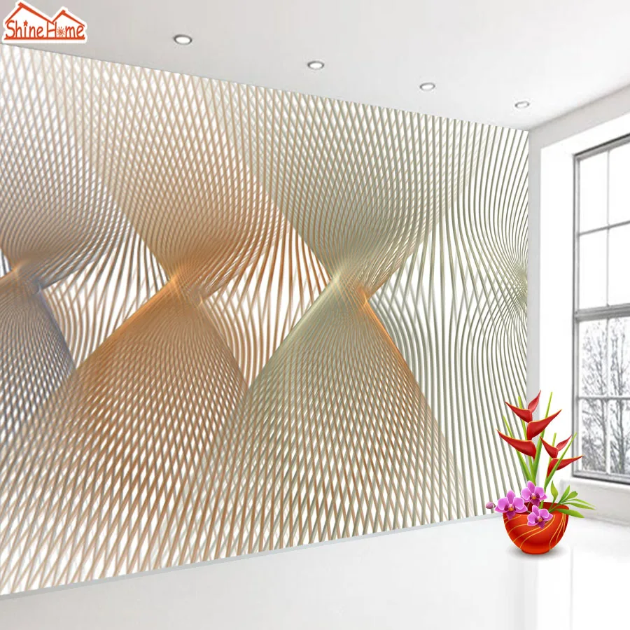 ShineHome-абстрактные линии космические обои для комнаты 3d фото стен 3 d гостиной