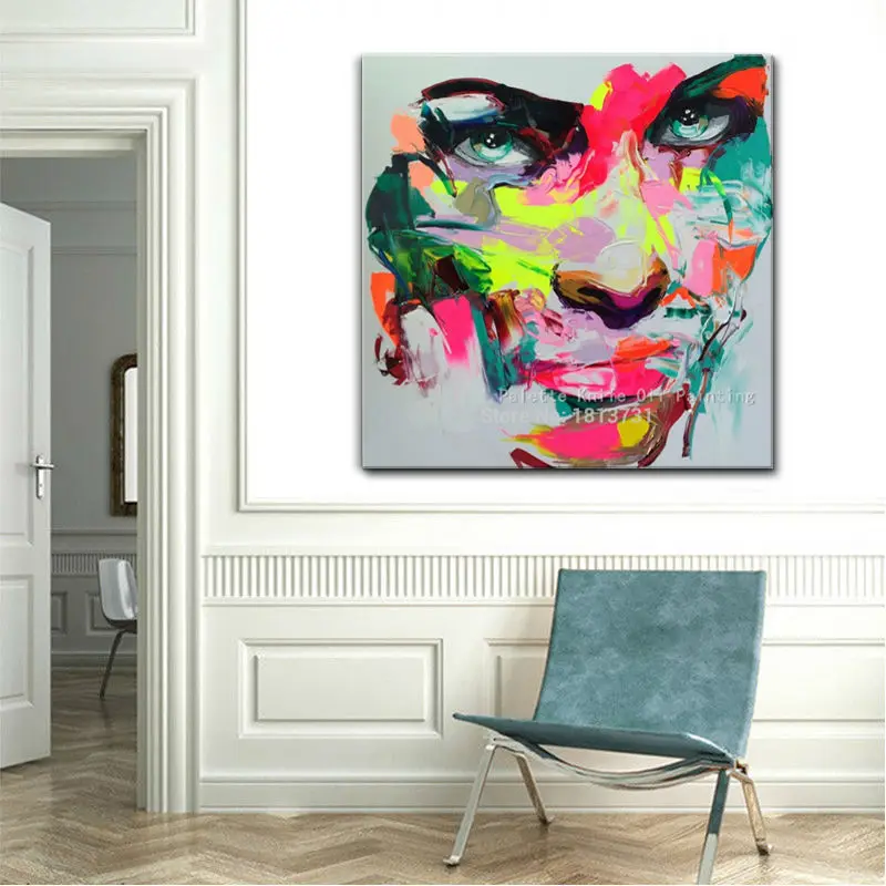 Francoise Nielly холст палитра для рисования нож для лица масляная живопись настенные картины для гостиной домашний декор caudros decoracion