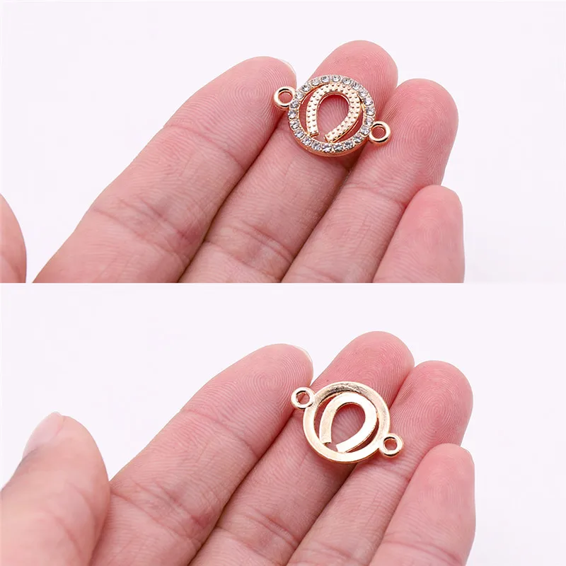 10pcs Style 25 Горячая 10 шт золотистый в форме сердца шармы-соединители с Стразы круглые соединители для животных аксессуары для изготовления ювелирных изделий на продажу - Цвет: 10pcs Style 25