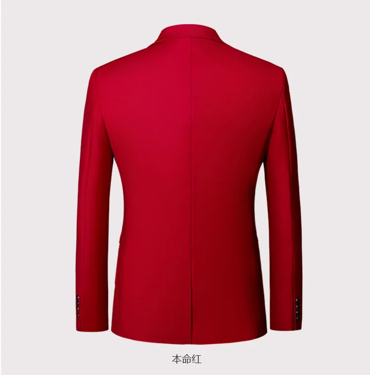 New listing luxury men's blazer large size 6XL Slim solid color jacket, fashion business banquet wedding dress jacket S-6XL