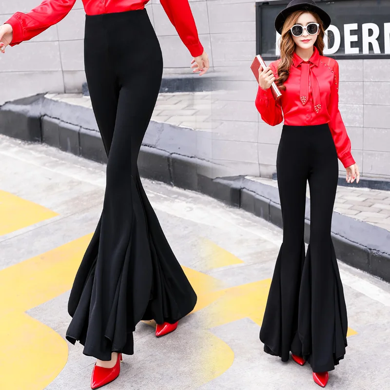 Модные женские брюки OL с широкими штанинами пикантные облегающие брюки-Капри