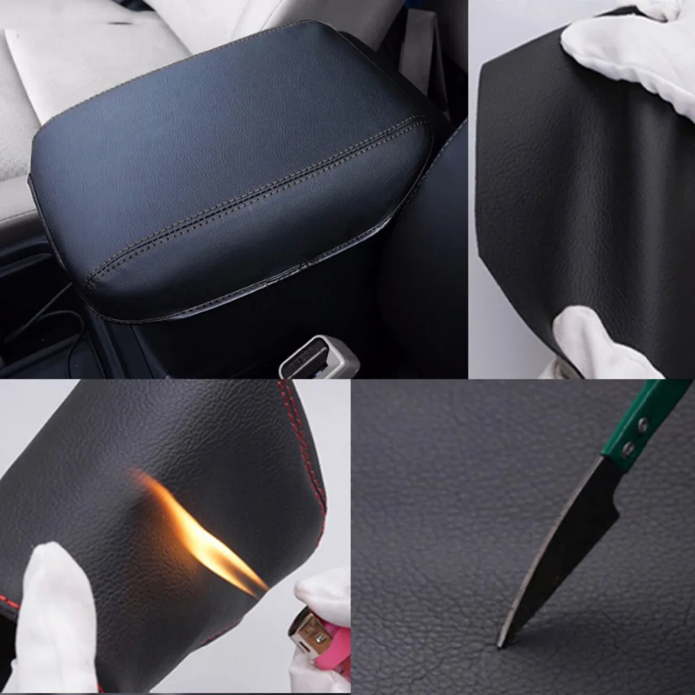 Автомобиль Подлокотник Крышка для CRV из искусственной кожи красный/черный стежков автомобиль Подлокотник центральной консоли Крышка для Honda CRV 2012 2013