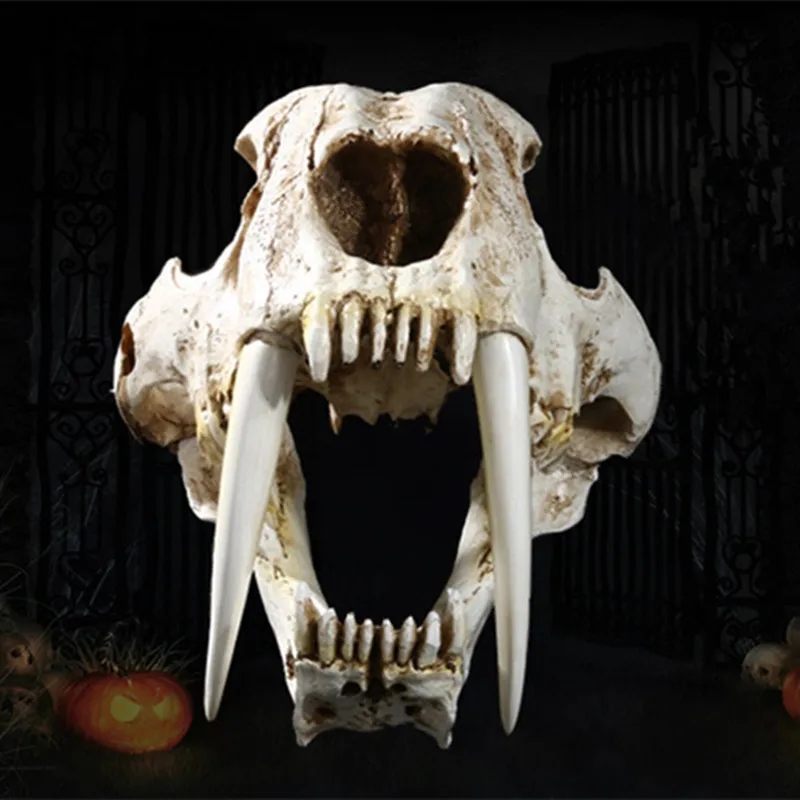 Изделие из смолы саблезубые Тигр Череп унисекс украшение статуи Творческий Бар