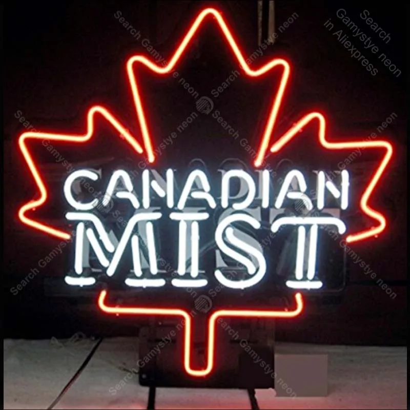 

Neon Signs Canadian Mist Whiskey Beer Bar Pub Store Hom room Wall Advertising Sign Neon Bar Sign Neon lamps Personalized Art