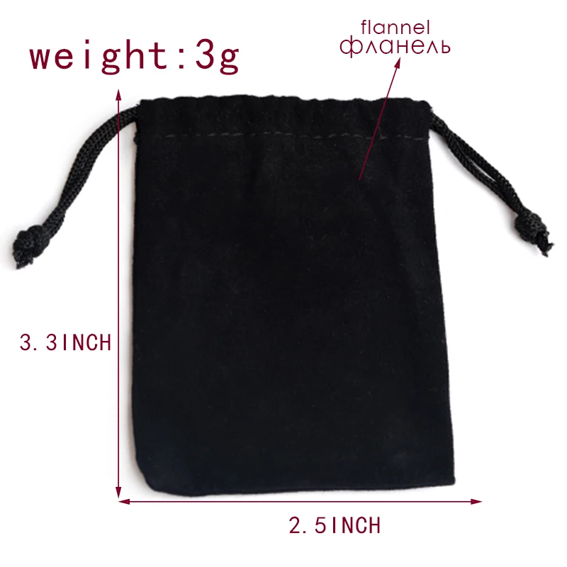 3.3" x 2.5 Black Velvet Lace Drawstring Bag Pouches Packages for gift jewelry Assorted Bag Small Pouches Soft Gift Bag images - 6