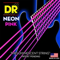 dr k3 hi def neon pink luminescent electric guitar strings light 09 42 or medium 10 46