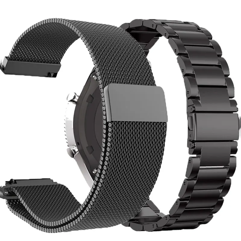 Нержавеющей 22 мм ремешок для Xiaomi Huami Amazfit темп Stratos 2 2 S смарт часы ремешок для samsung Шестерни S3 Frontier/классические