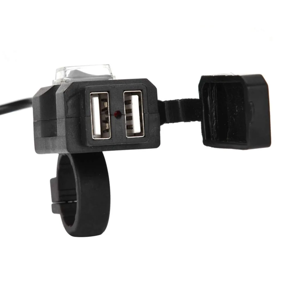 Зарядное устройство USB на руль мотоцикла электромобиля зарядное с двумя