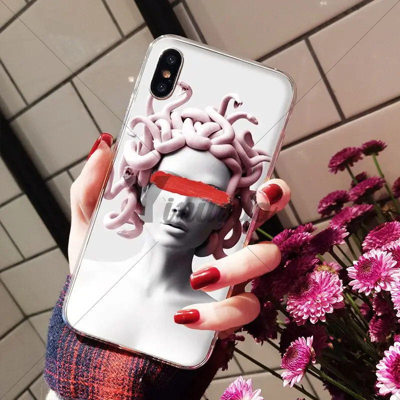 Yinuoda Medusa Vaporwave Glitch Art мягкий чехол для телефона Apple iPhone 8 7 6 6S Plus X XS MAX 5 5S SE XR |