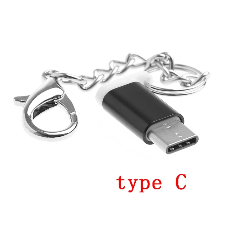 USB C 3 1 Тип Male к микро usb Female конвертер адаптер с анти потерянный брелок для ключей