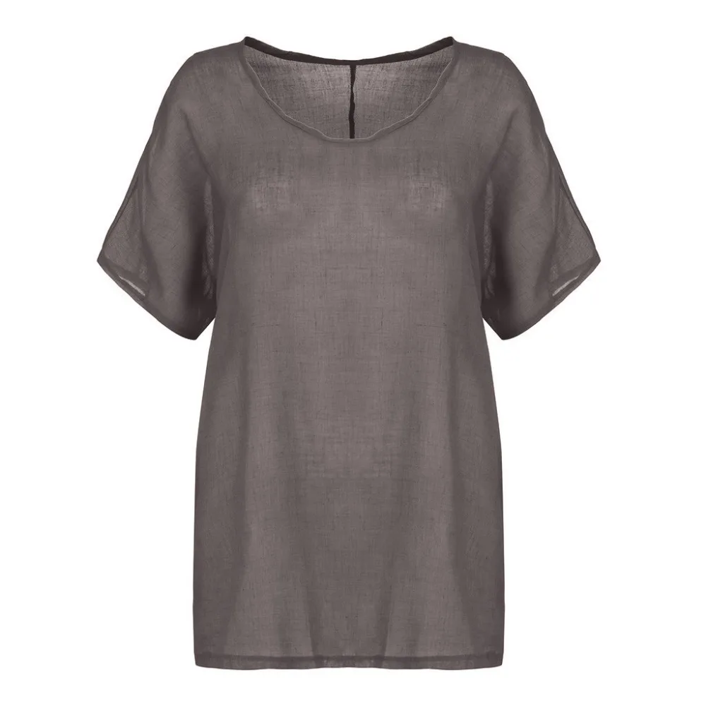 Camisetas Verano Mujer женская футболка с коротким рукавом размера плюс, свободная хлопковая льняная футболка уличная одежда, Прямая поставка c