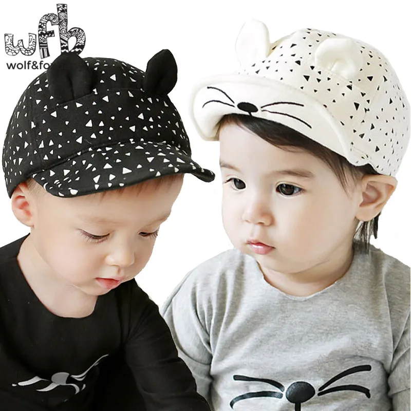 Бейсболка с изображением кота 50 см весна-осень От 0 до 4 лет | Детская одежда и