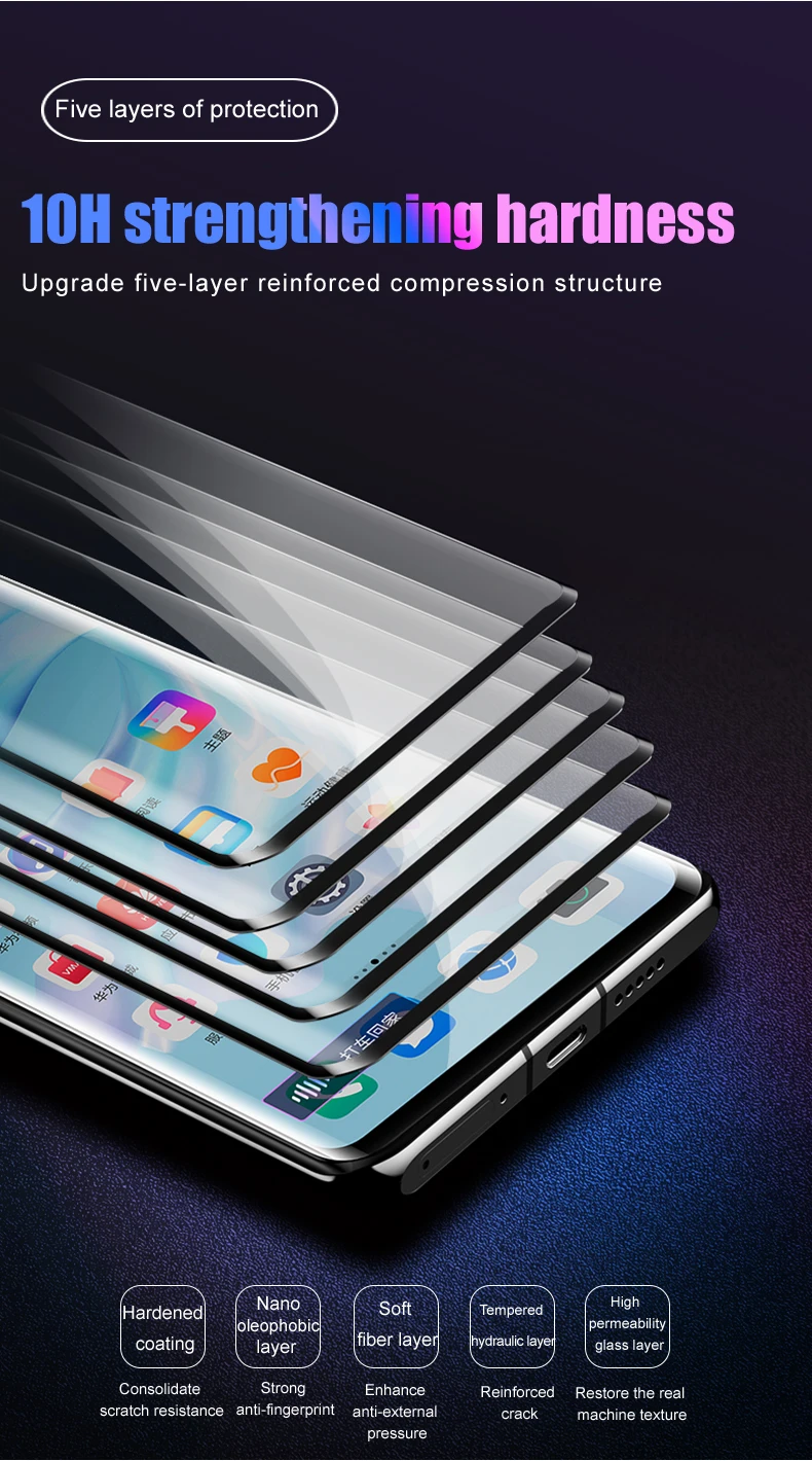 VPOWER 9D полное покрытие P30 HD Закаленное стекло пленка для huawei P30 Pro 9H Защитная пленка для экрана для huawei P30 стеклянная пленка