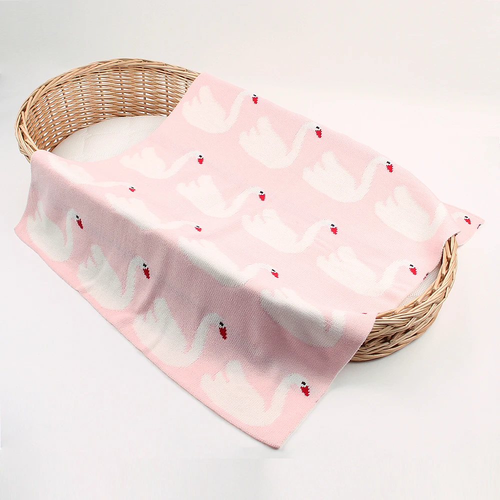 95*75 см Новое младенческое спальное одеяло для маленьких девочек вязаное зимнее