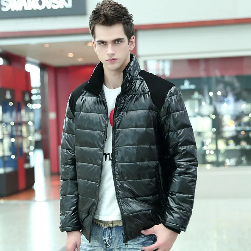 Большой размер (бюст 160 см) мужской большой пуховик зимний белый утиный пух |