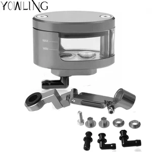 Universal Motorcycle Brake Fluid Reservoir Oil Tank with mounting kit For BMW R1200ST S1000 S1000XR S1000 RR XR 1000XR