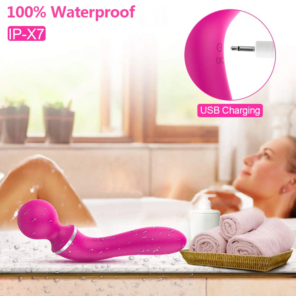 3 головы двойной двигатель 10 режимов Вибраторы AV массажер для тела Женский