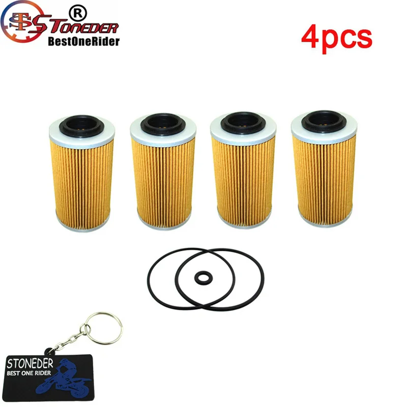 4pcs Масляный фильтр STONEDER для Sea Doo GTS Se GTX Wake RXP RXT X 130 155 185 215 255 260 - Цвет: 4pcs
