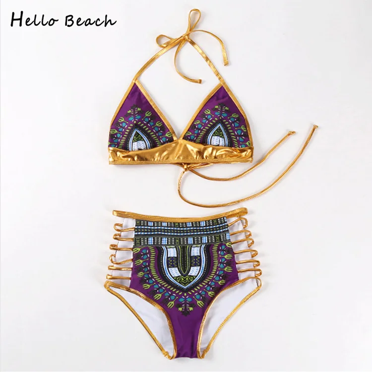 One Piece 52 HELLO BEACH,, сдельный купальник, бандаж, боди, Африканский принт, купальник, женский, с высокой посадкой, монокини, сексуальный, с высоким воротом, трикини - Цвет: One Piece 52