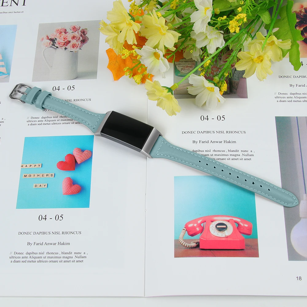 Joyozy для Fitbit Charge 3 Кожаный браслет ремешок для Fitbit Charge 3 фитнес-трекер Смарт-часы сменный ремешок