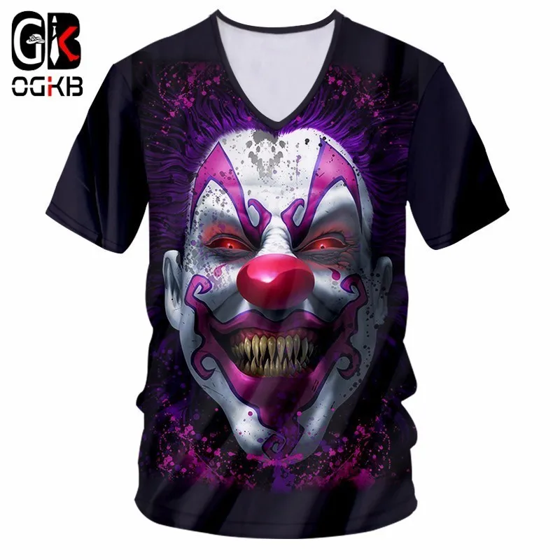 OGKB Сексуальная футболка с глубоким v образным вырезом для женщин/мужской летний