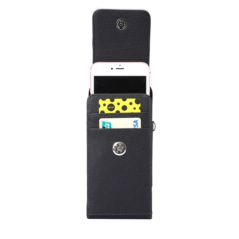 Haissky Универсальный роскошный кожаный поясной чехол для телефона iPhone 7 6 6S Plus Huawei