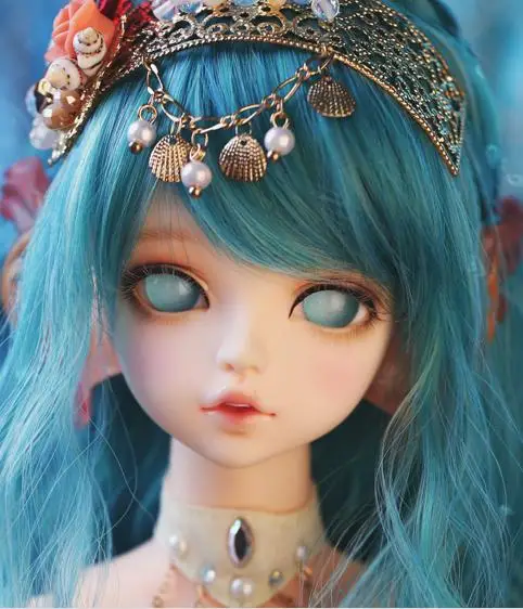 Полный комплект высшего качества 1/4 BJD кукла Серин Рико маленькая Русалочка синие