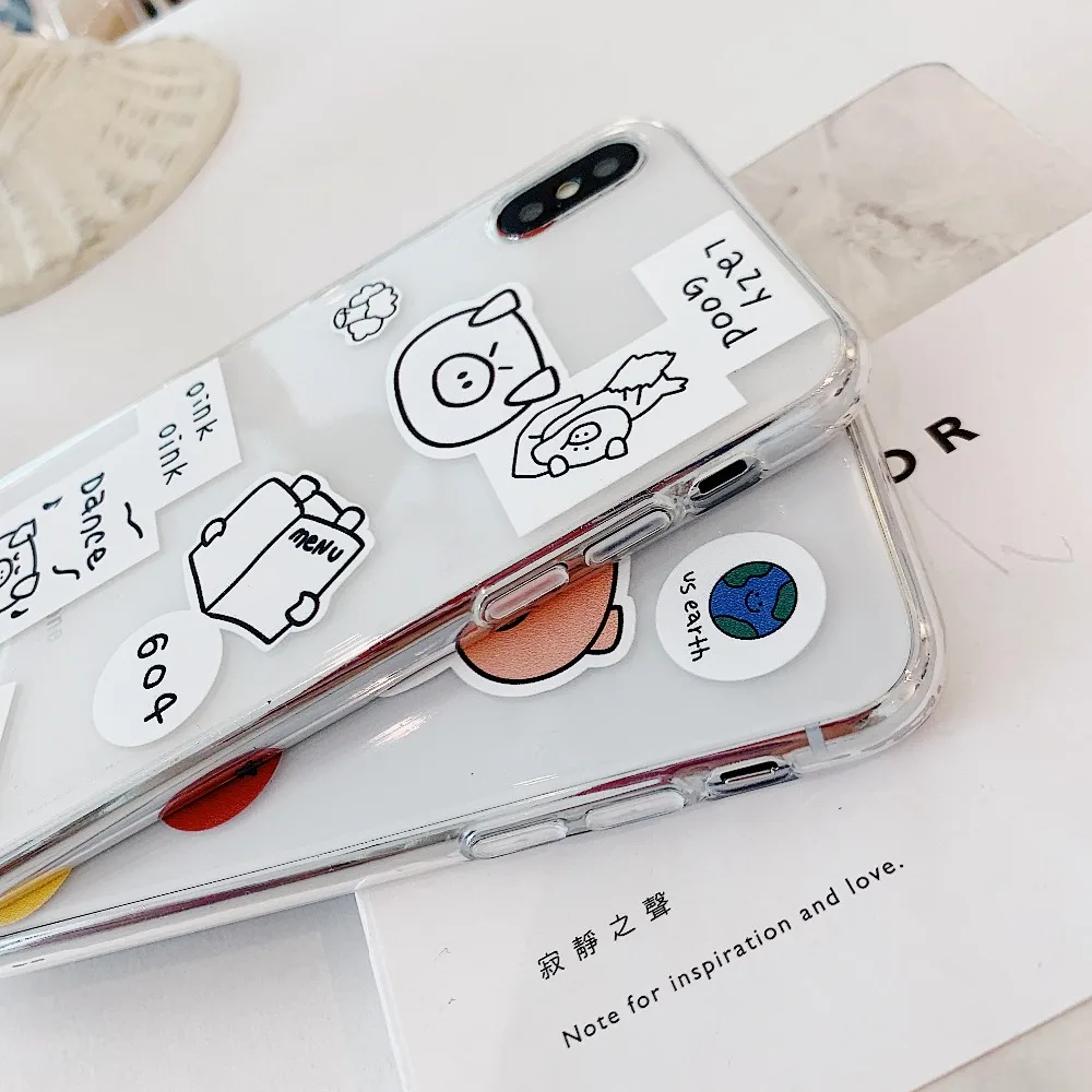 Прозрачный мягкий силиконовый чехол для iphone 6 6S 7 8 plus X XR XS MAX |