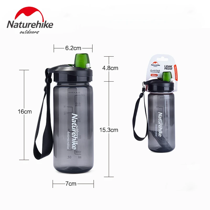 Naturehike Спортивная бутылка 500 мл портативный чайник пластиковая для воды легко