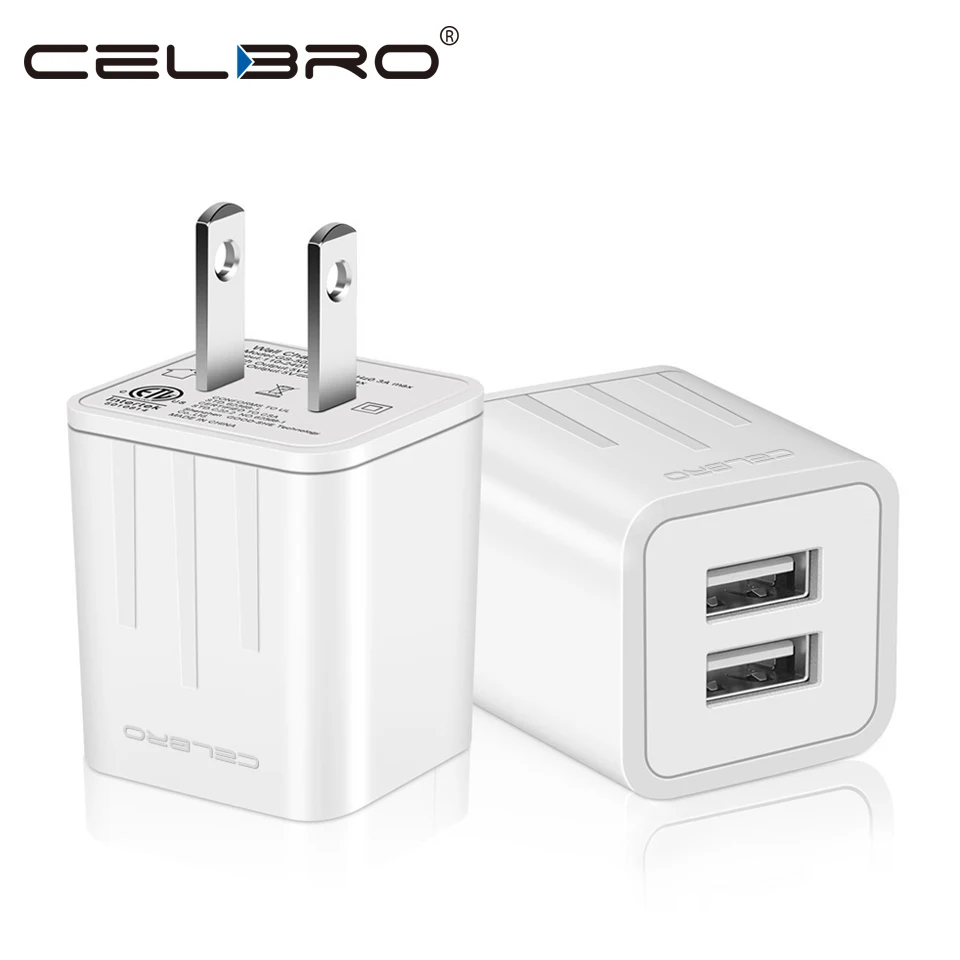 Настенное зарядное устройство Dual USB для Apple iPhone X 8 7 6S 6 Plus iPad 2A US plug дорожное