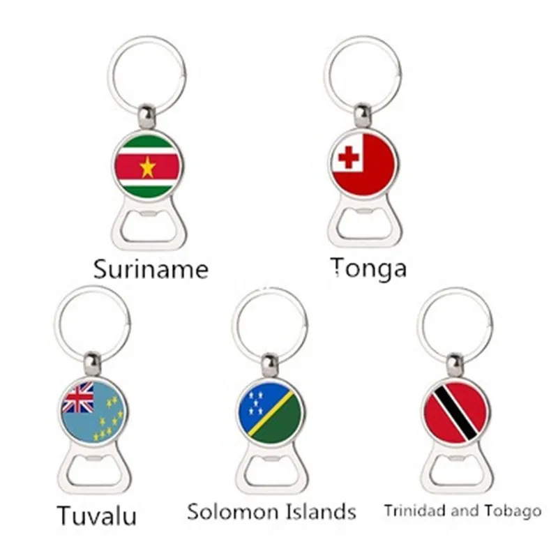 

Горячий Суринам Соломоновы острова, Trinidad и Tobago Тувалу, Андорра, брелок для ключей «Флаг», многофункциональный брелок, металлический открыва...