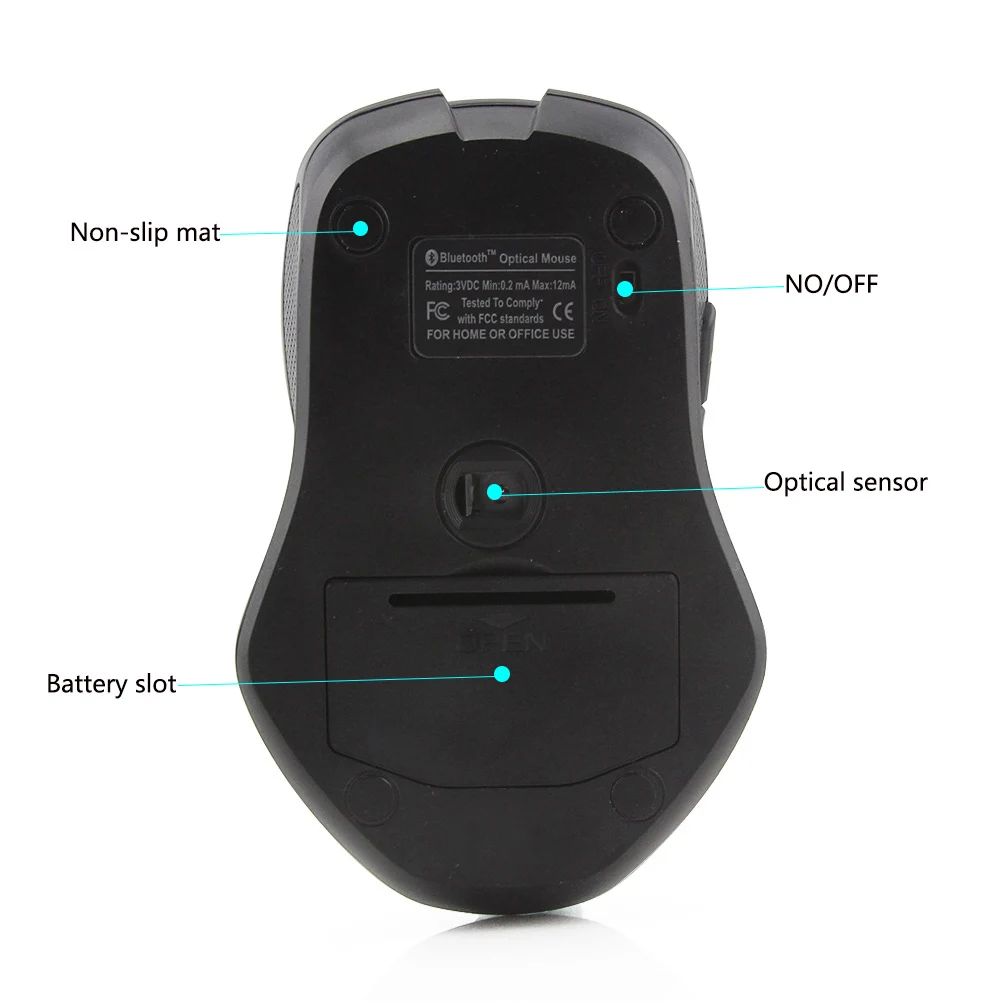 CHUYI Bluetooth беспроводная мышь 1600 dpi оптическая эргономичная игровая мышь 6 кнопок компьютер BT Mause с Bluetooth CSR 4,0 адаптер