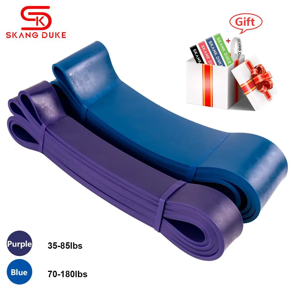 Powerlifting набор эластичных лент для подтягивания Assist Band упражнение тренировка фитнес-Тренировка сопротивление физиотерапия - Цвет: Синий