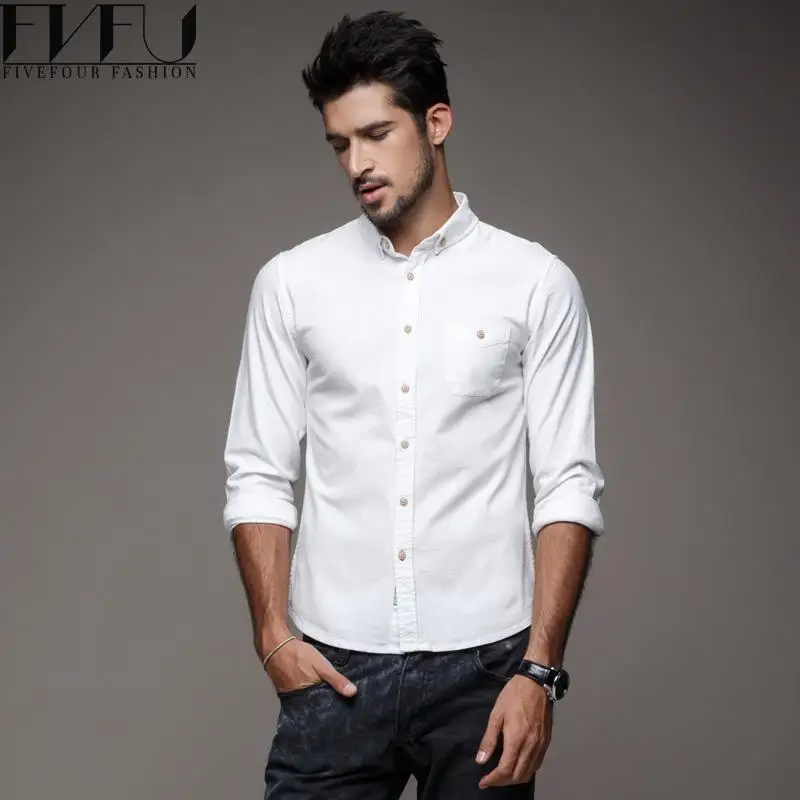 Новая мода Завышение блузка рубашка Мужская 2017 повседневные мужские белый Линн
