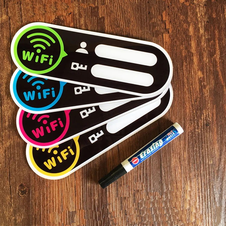 

Плата с паролем Wi-Fi, акриловая наклейка с логотипом Wi-Fi, Бесплатная наклейка с паролем для счета зоны Wi-Fi