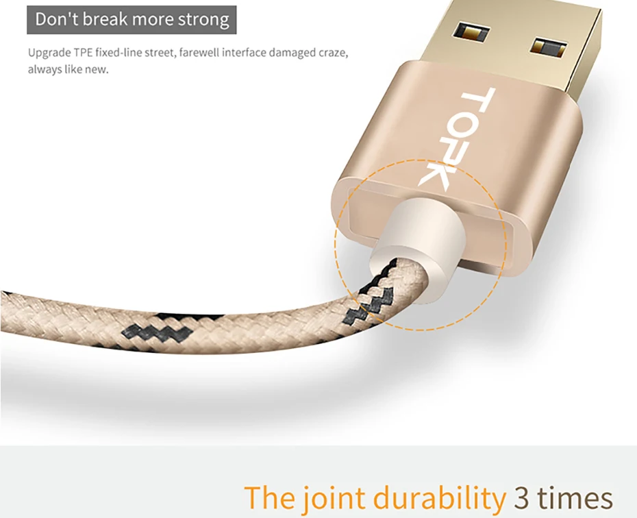 TOPK [5-Pack] usb type-C кабель для синхронизации данных USB-C зарядный кабель для samsung XiaoMi huawei адаптер кабель для мобильного телефона