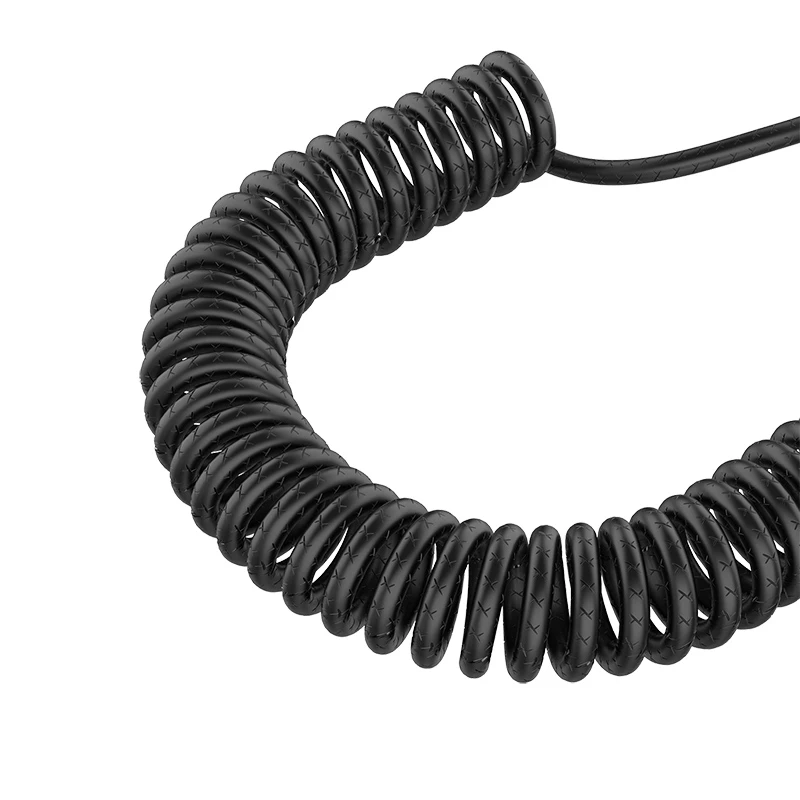 USB для Micro usb зарядный кабель для huawei Поддержка Max 3A 40 см спиральная передача данных Зарядка Micro USB