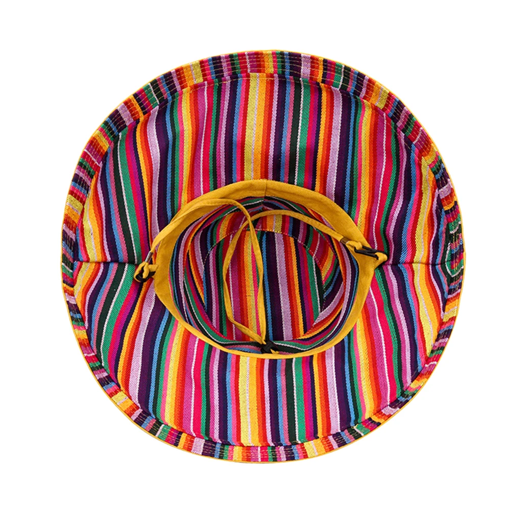 Модный женский Широкий Бант края шляпа от солнца цветная полоса реверсивная