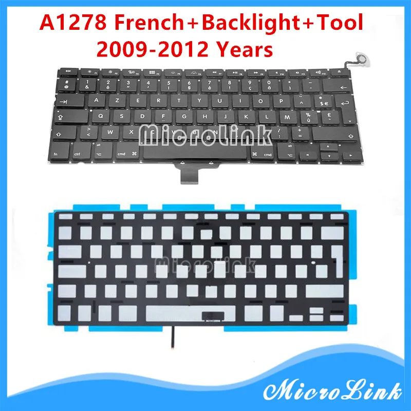 Новая клавиатура для Macbook Pro 13 &quotA1278 FR французская Франция + Подсветка с