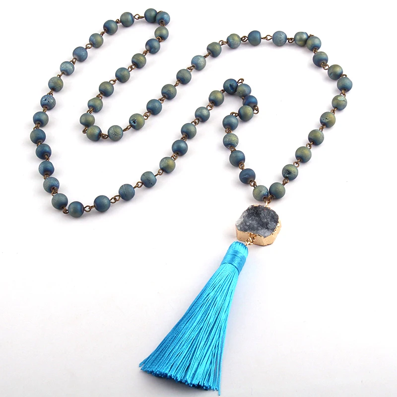 Бесплатная доставка модная цепочка в виде Розария из натурального бисера с