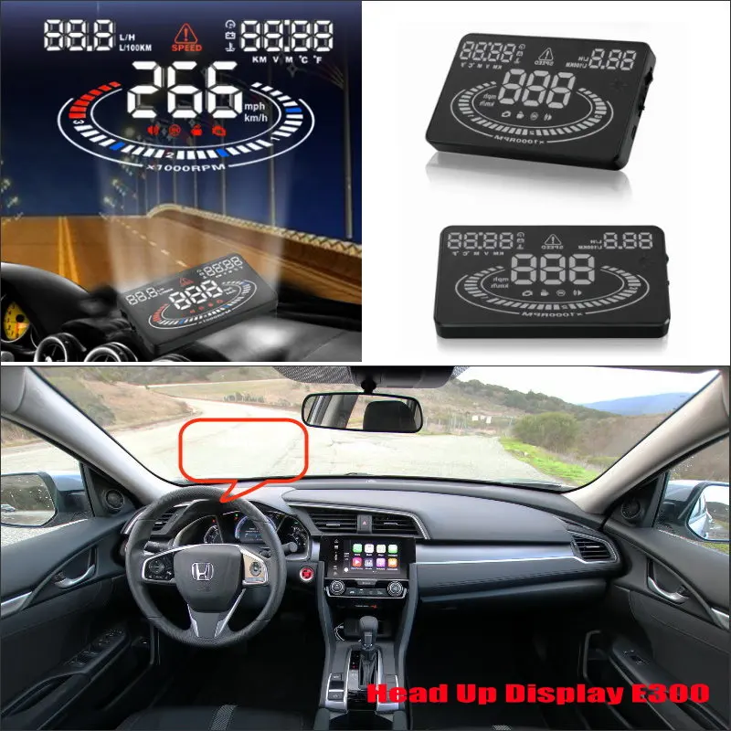 For Honda Accord/Civic/CRV/Jazz/City 2010-2020 Car OBD HUD Head Up Display Saft Driving Screen Projector Reflecting Windshield