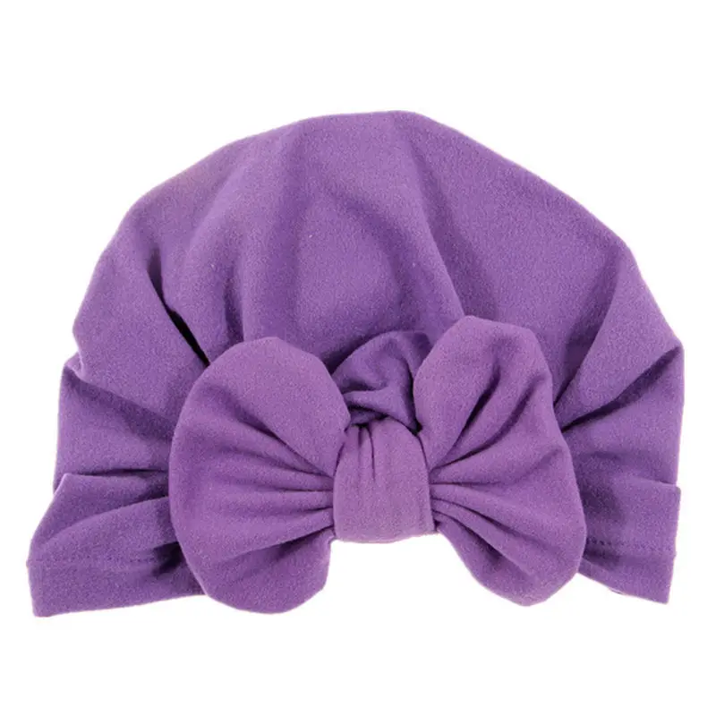 Bnaturalwell Baby girls turban hat with bow Turbans for Infant toddler Topknot beanie shower gift stretchy H113S | Детская одежда и