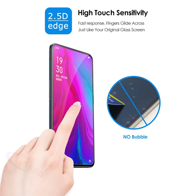 Qosea телефон экран протектор для OPPO Reno 10X Zoom закаленное стекло ультра тонкий 4D