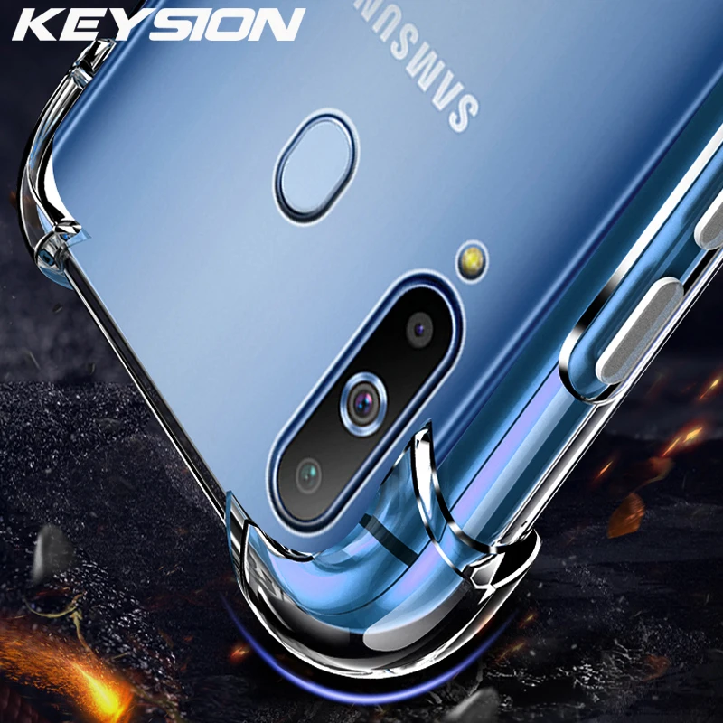 KEYSION Phone Case for Samsung Galaxy A50 A70 A40 A30 A20 A10 Transparent soft TPU silicone shockproof protection Back cover |