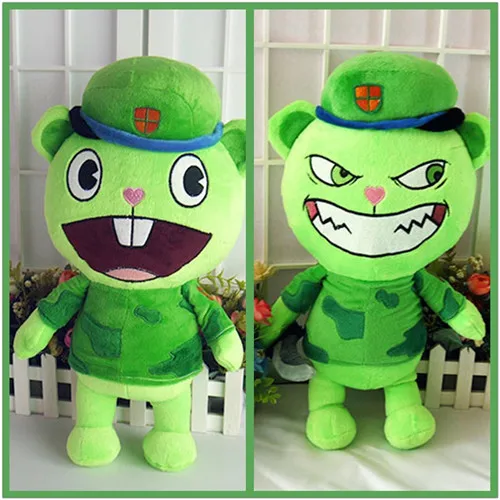 2pcs mixed Happy Tree Friends плюшевые куклы аниме HTF флиппи плюшевые игрушки 40 см мягкая подушка высокого качества для подарка - Цвет: 2pcs mixed